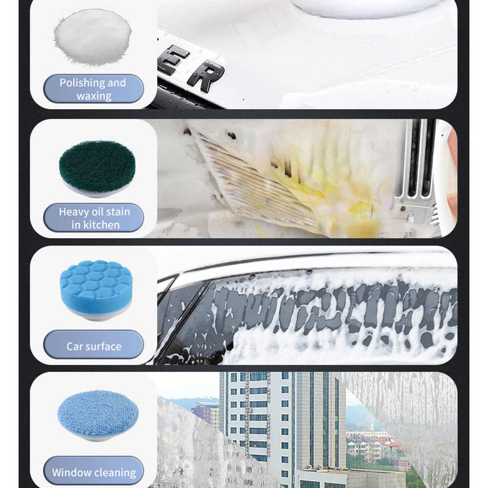 Electric Spin Scrubber Brush with Brush Heads&Extension Handles