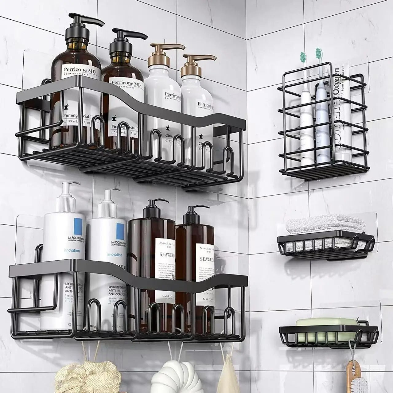 Bathroom Storage Mounted Caddy Rack