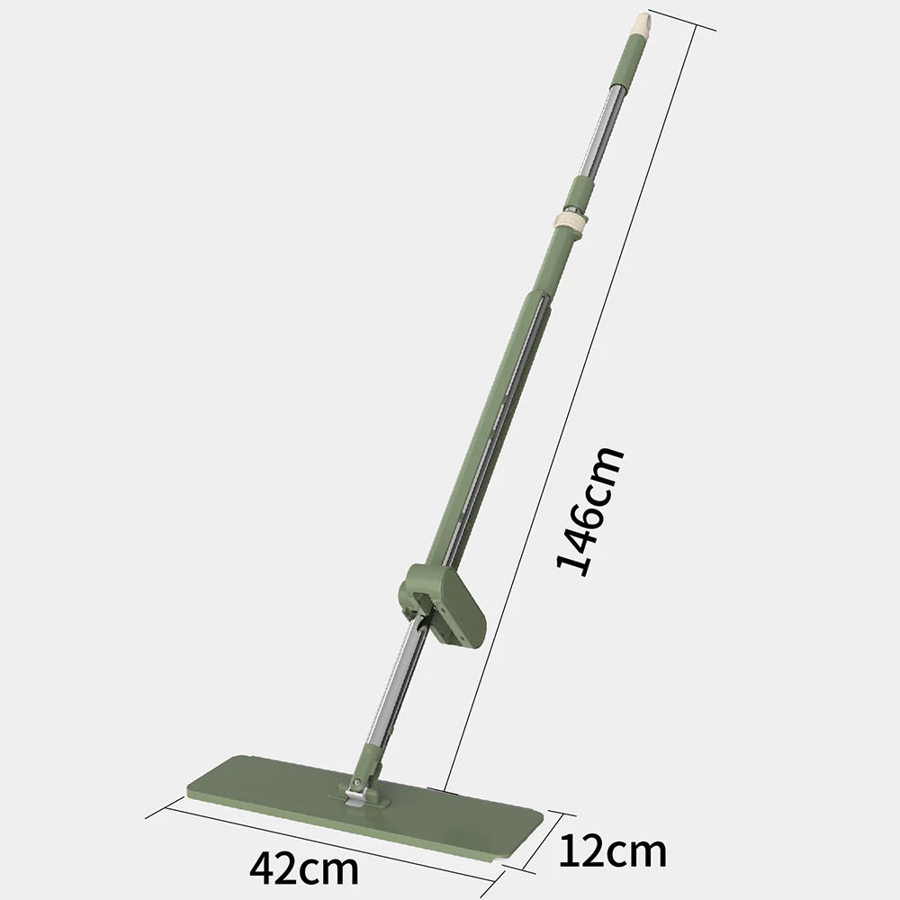 Hand-free self washing squeeze microfiber mop for floor cleaning