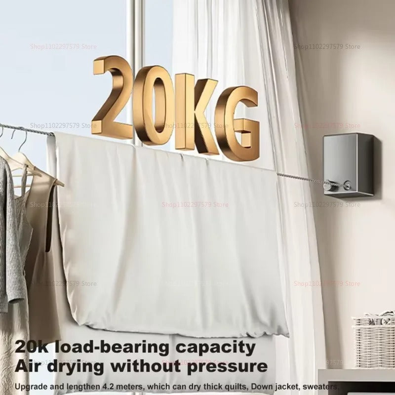 Retractable Clothesline, Indoor and Outdoor