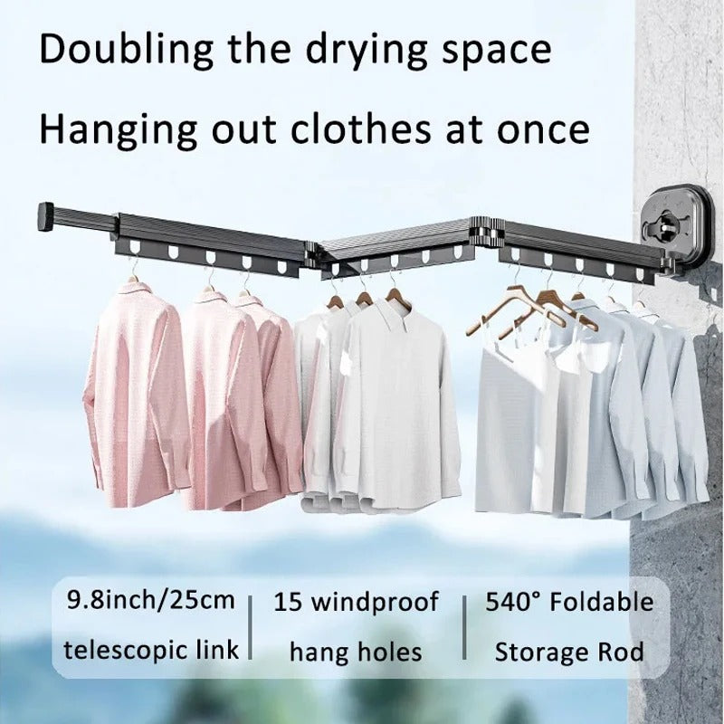 Retractable Wall Mounted Laundry Drying Rack