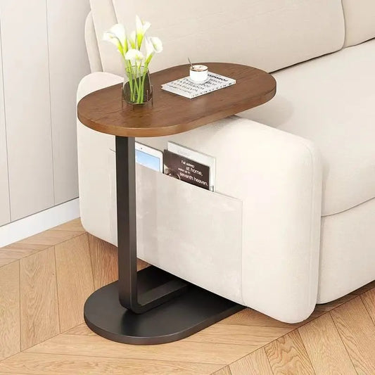 Simple Small Corner Bedside Table in Living Room Bedroom