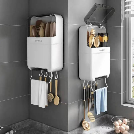 Wall-mounted Cutlery Storage Box