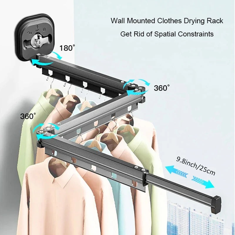 Retractable Wall Mounted Laundry Drying Rack