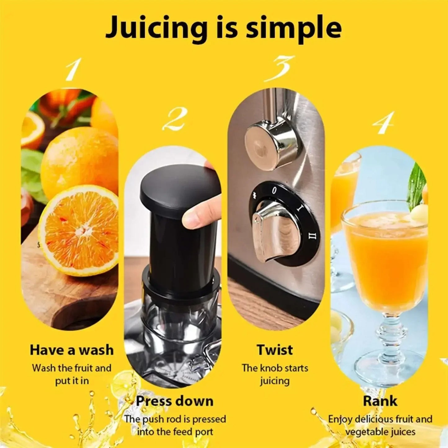 Stainless Steel Fruit Vegetable Centrifugal Juice Extractor