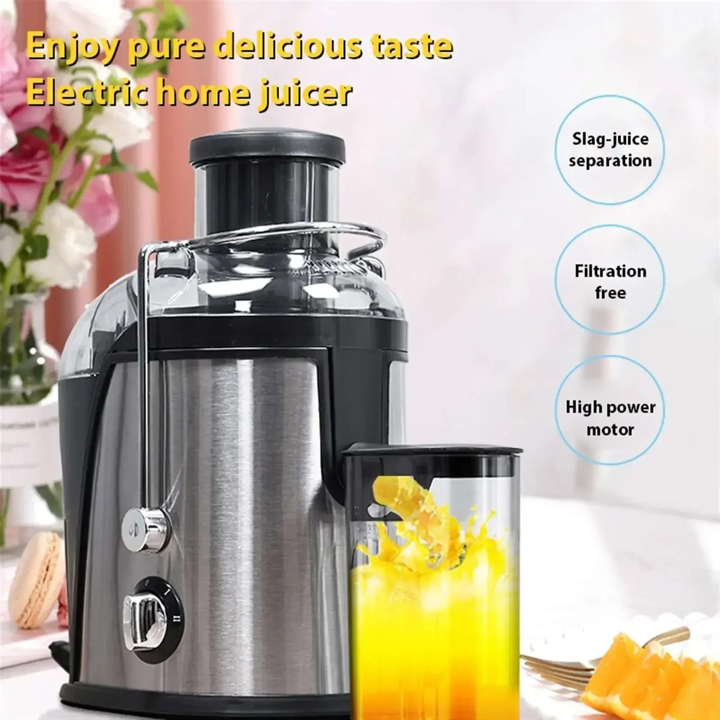 Stainless Steel Fruit Vegetable Centrifugal Juice Extractor