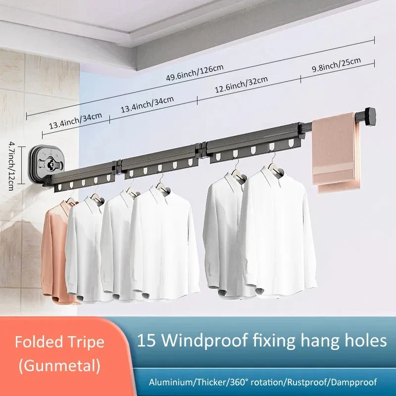 Retractable Wall Mounted Laundry Drying Rack