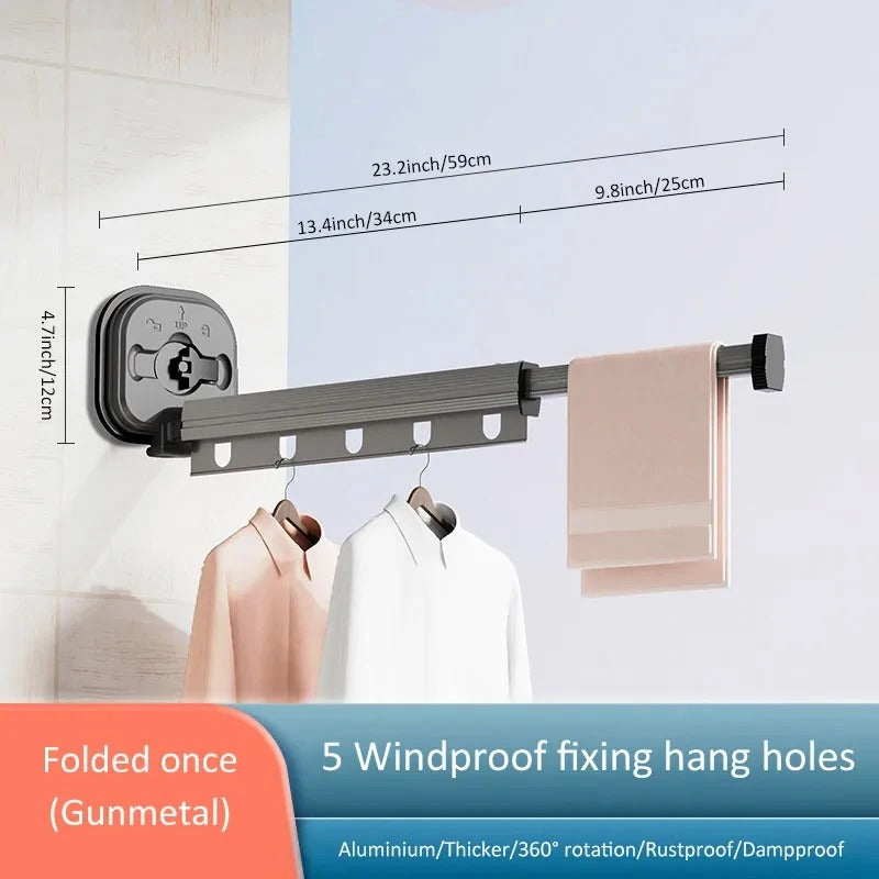 Retractable Wall Mounted Laundry Drying Rack