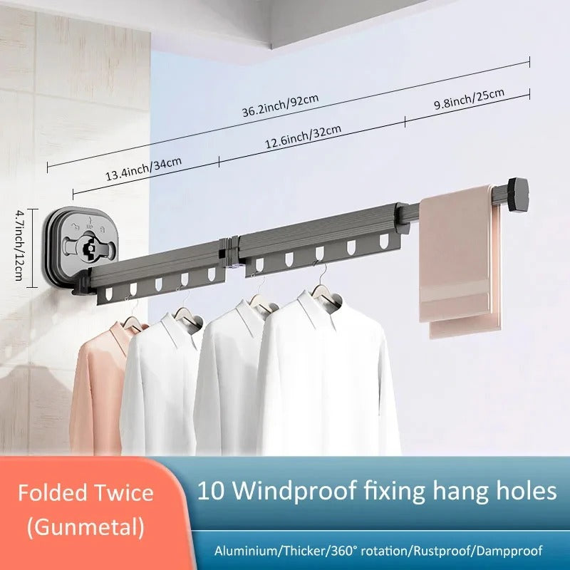 Retractable Wall Mounted Laundry Drying Rack